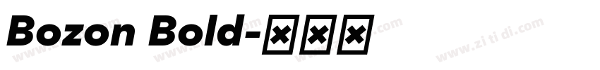 Bozon Bold字体转换